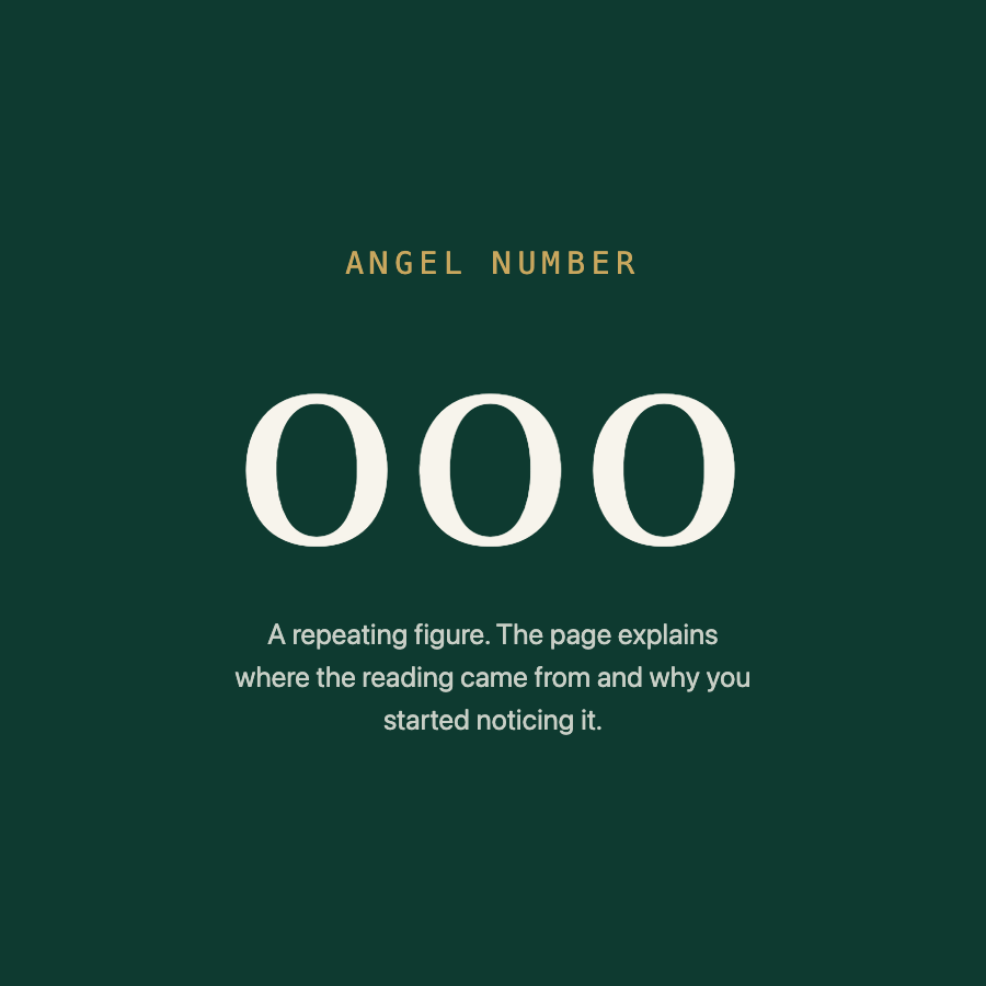 Angel Number 000