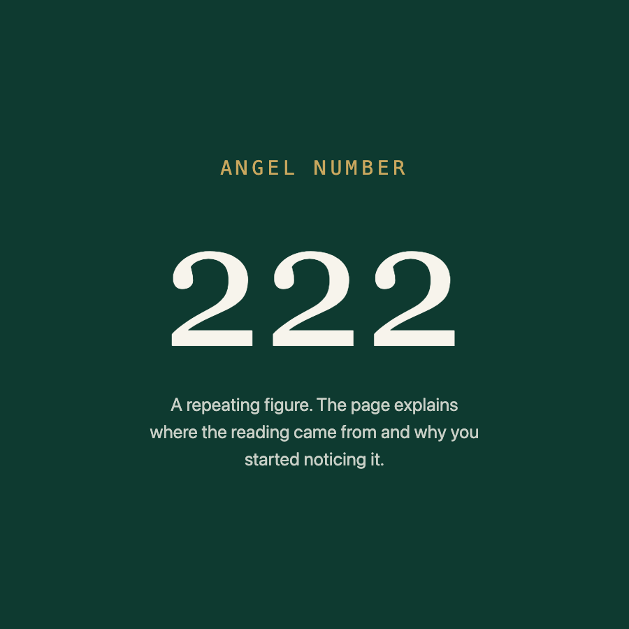 Angel Number 222