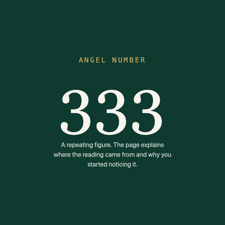 Angel Number 333