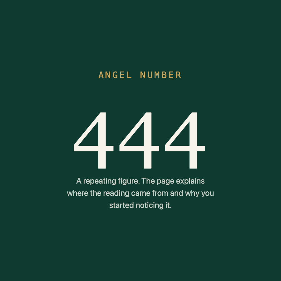 Angel Number 444