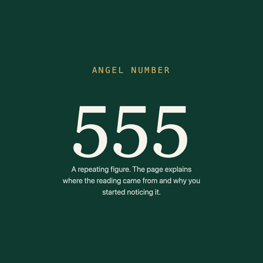 Angel Number 555