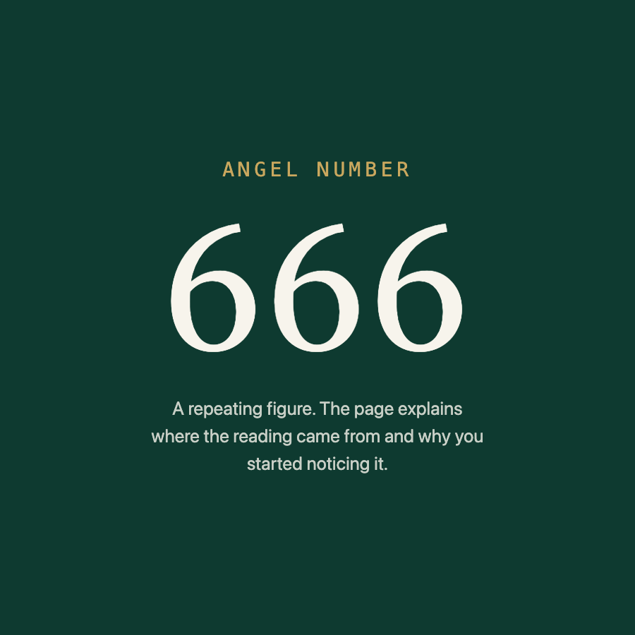 Angel Number 666