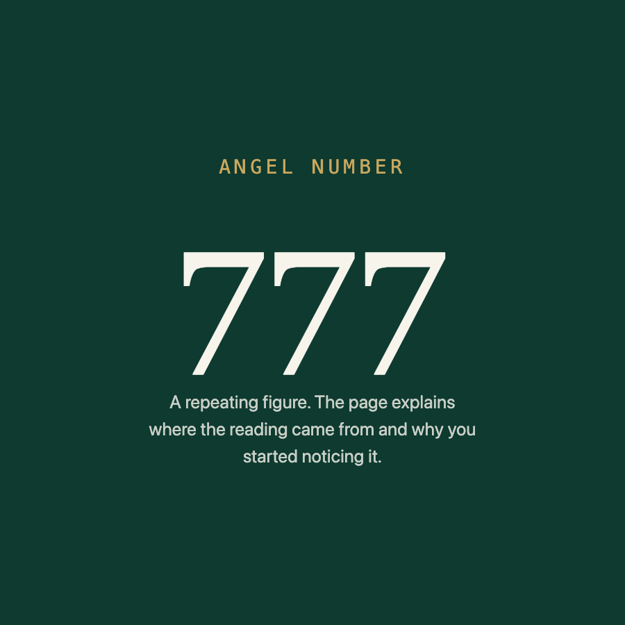 Angel Number 777