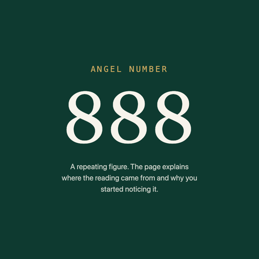 Angel Number 888
