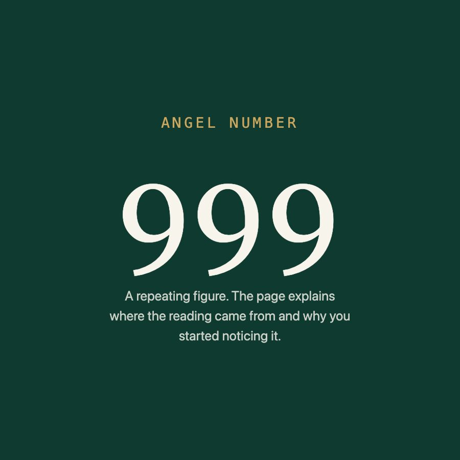 Angel Number 999